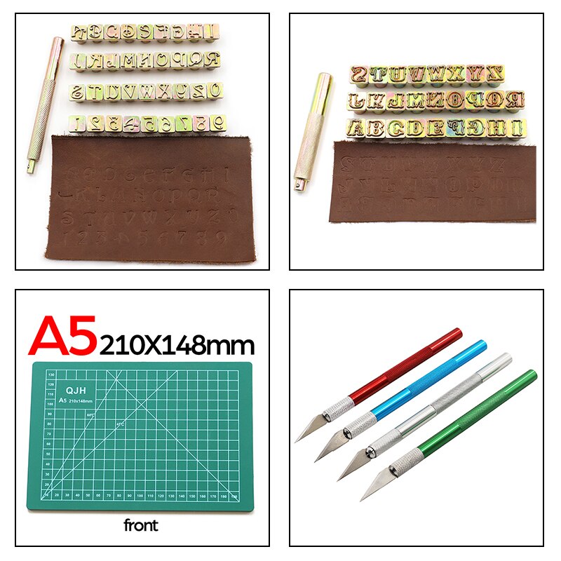 Alphabet Digitale Leder Stanzen Carving Messer Druck schlagen Werkzeuge Englisch Buchstaben Metall Leder Stempel einstellen Leder Werkzeuge