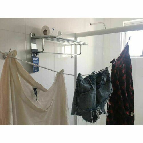 1Pcs Clothes Line Portable Travel Camping Clothesline Washing Clothes Line Rope Washing Hanger