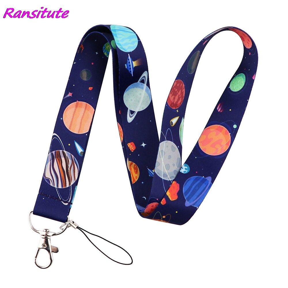 Ransitute R1116 Space Planet Lanyard Badge ID Lanyards Mobile Phone Rope Key Lanyard Neck Straps Accessories: 6