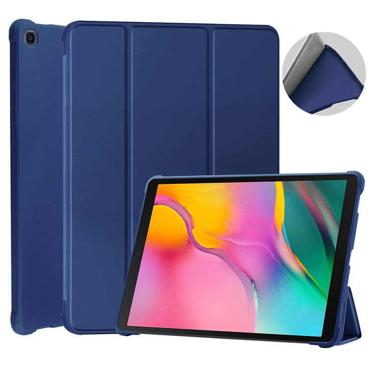 Case for Samsung Galaxy Tab A 10.1 SM-T510/T515 Tablet Adjustable Folding Stand Cover for Samsung Galaxy Tab A 10.1 Case: Navy blue
