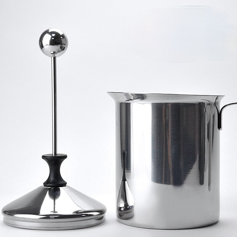 500/800ML Manual Milk Frother Stainless Steel Cappuccino Milk Creamer Milk Foam Mesh Coffee Foamer Creamer Kitchen Applicance