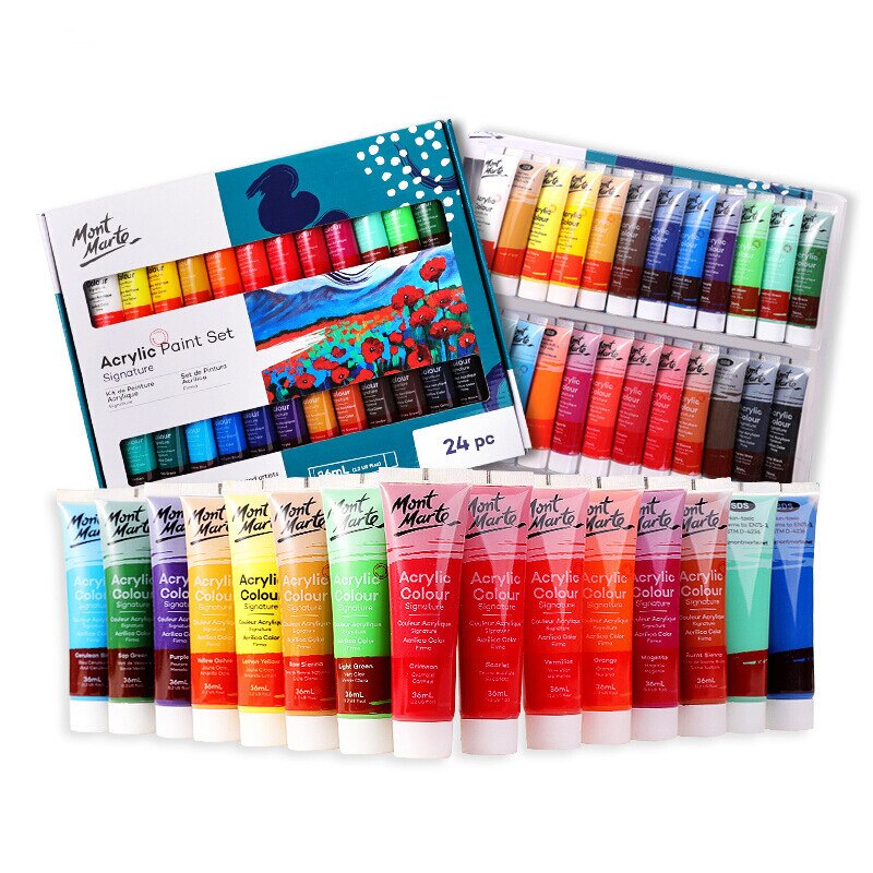 Student painting acrylic paint set student diy painted acrylic 36ml pigment for beginners hand-painted pigment