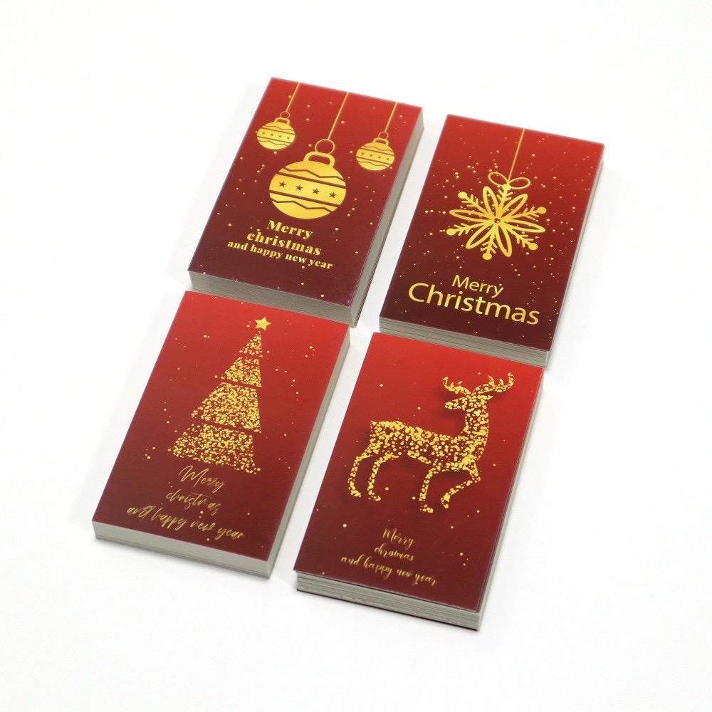 10-50Pcs Vrolijk Kerstfeest Gelukkig Nieuwjaar Kerstman Boom Kaarten Voor Party Pakket Doos Kleine bedrijven