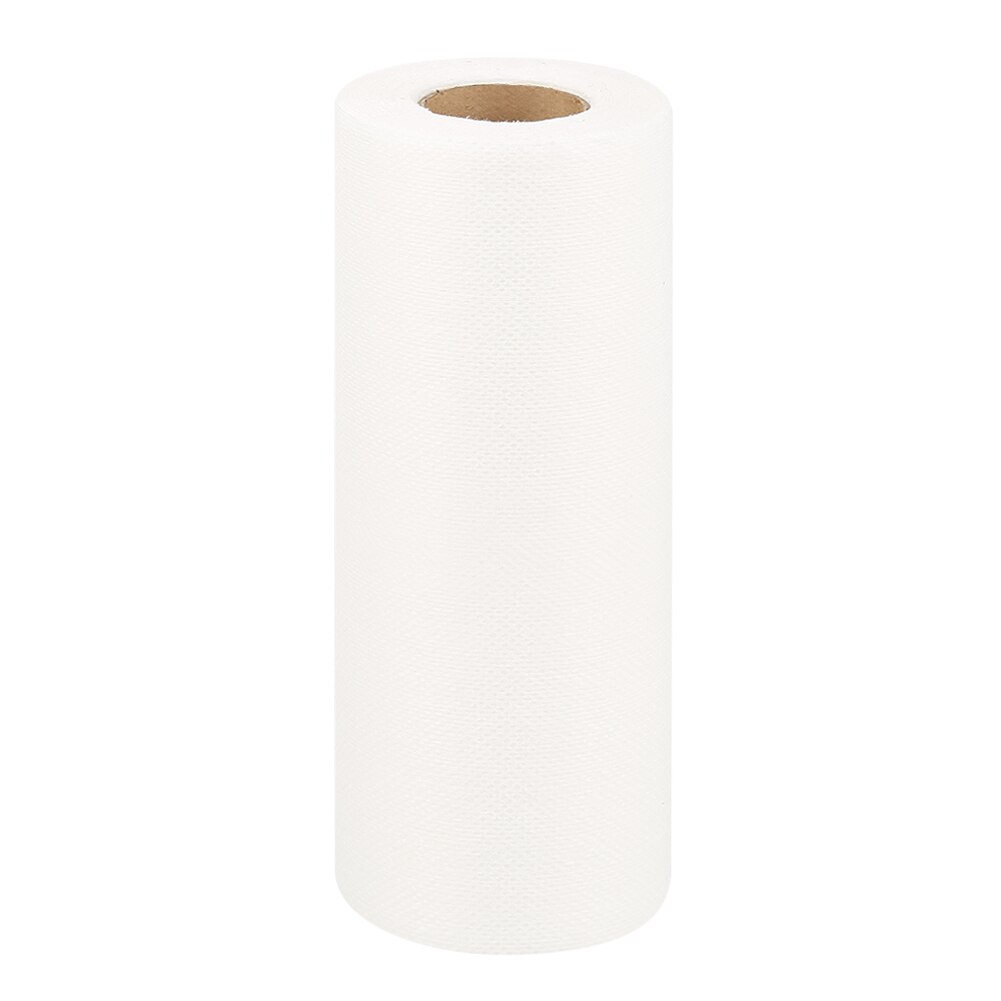 50 Uds./rollo de paño de limpieza de cocina desechable trapos no tejidos paño de fregar paño para la limpieza del baño: Blanco
