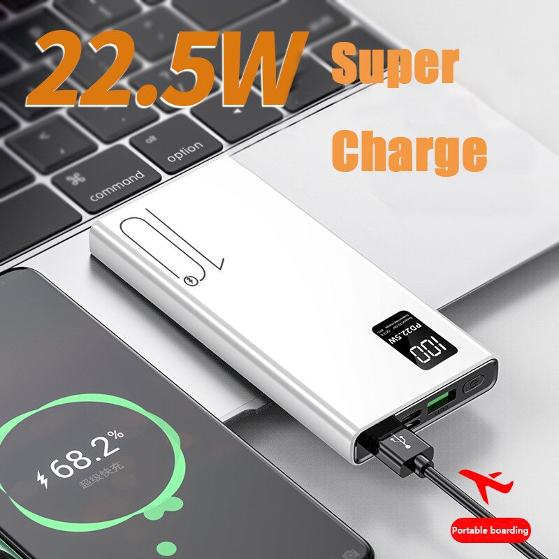 Neue PD 22,5 w Super Schnelle Ladung Energie Bank Mini Große Kapazität 20000 mA Handy, Mobiltelefon Strom Versorgung