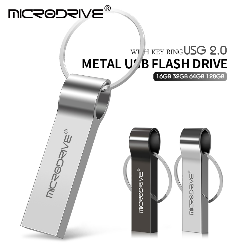 Metal USB Flash Drive 64gb thumbdrive 16GB 4GB Pendrive 32gb Flash Memory Stick 128gb 256g stainless steel waterproof pen Drive