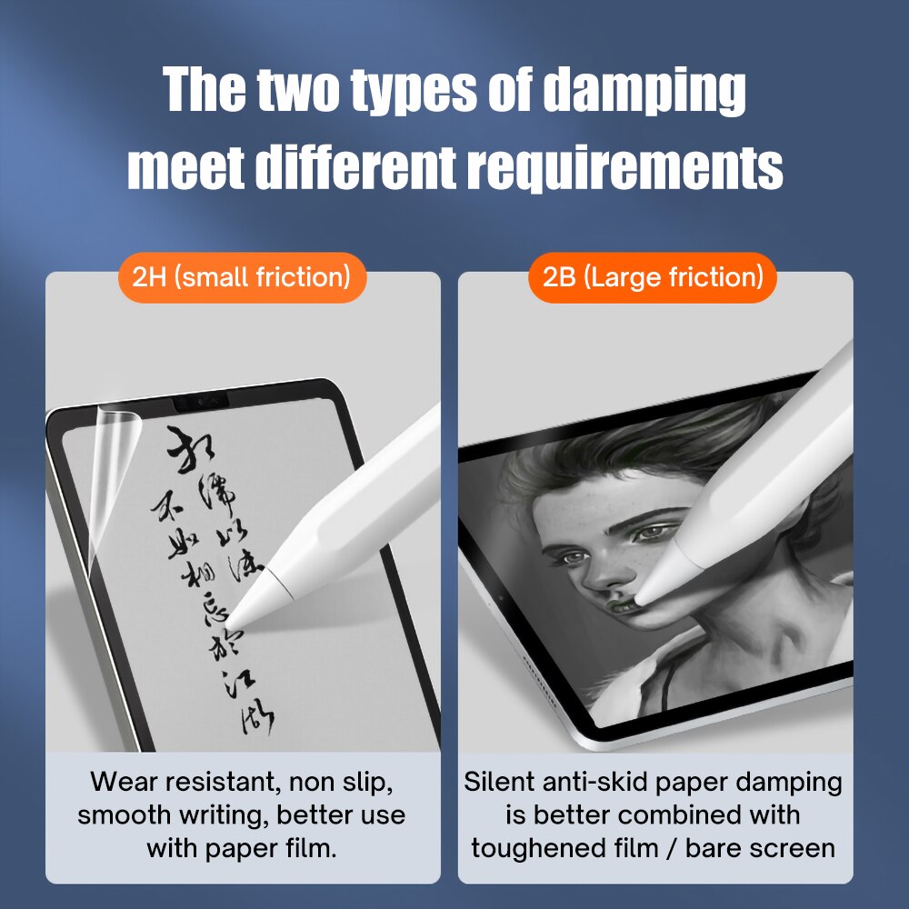 Pencil Tips for Apple Pencil 1 2, Double-Layered Paperfeel Damping Noise Reducing Apple Pencil Nib Replacement 애플펜슬 펜촉