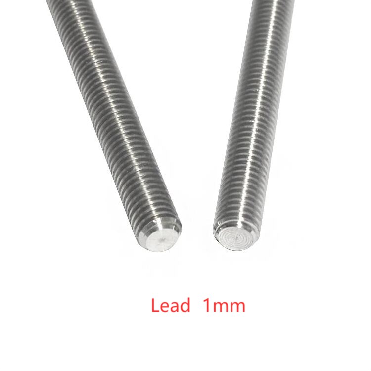 304 stainless steel T6 length 500mm 550mm lead 1mm 2mm 4mm 6mm 12mm trapezoidal spindle screw