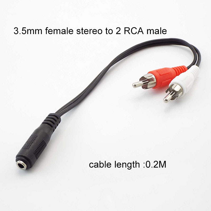AV Cable Wire Cord 3pole 4 pole 3.5mm male female Jack Plug To 2RCA 3 RCA male female Adapter 3RCA Audio video B4: black