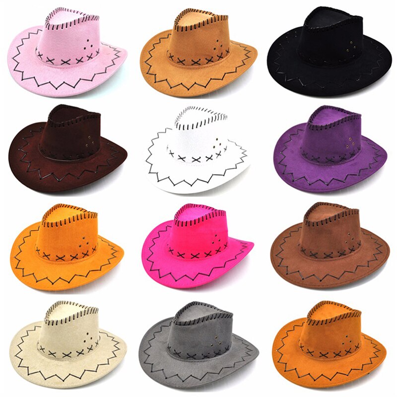 Sombrero de vaquero y Vaquera de lujo para hombre y mujer, gorro de estilo occidental, sombrilla versátil y a la