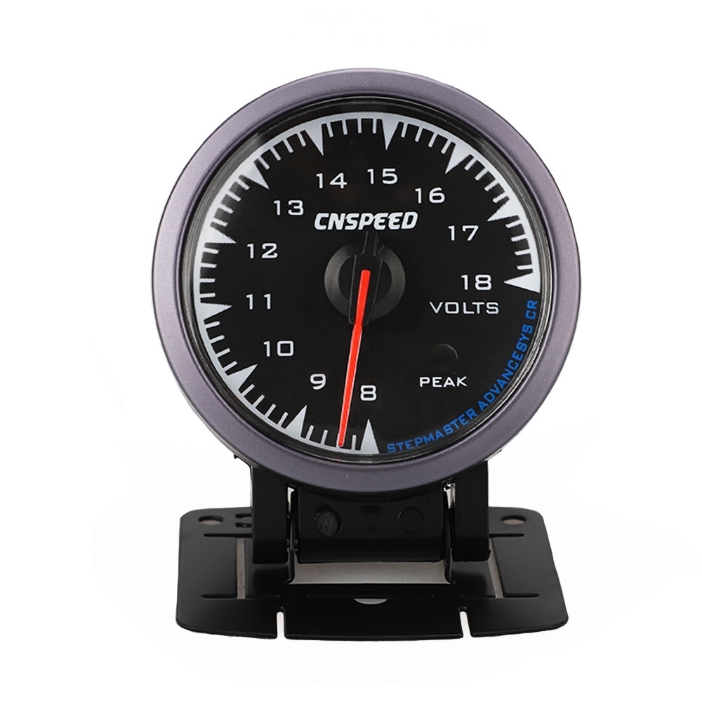 2.5 "60Mm Turbo Boost Gauge Olie Temp Druk Volt Toerenteller Water Temp Air Fuel Ratio Exhaust Gas Temp met 7 Kleuren: Voltage Meter