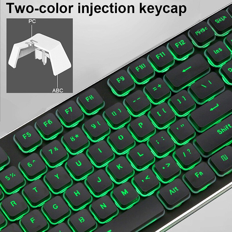 Oplaadbare Draadloze Toetsenbord En Muis Laptop Pc Computer Mechanische Toetsenbord Met Achtergrondverlichting 2.4G Gaming Muis Toetsenbord