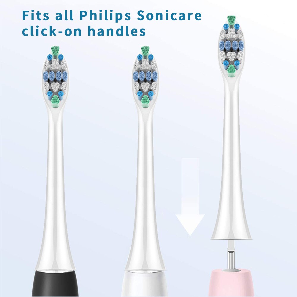 Replacement Toothbrush Heads Compatible with Phillips Sonicare Fits 2 Series 3 Series Plaque Control DiamondClean FlexCare