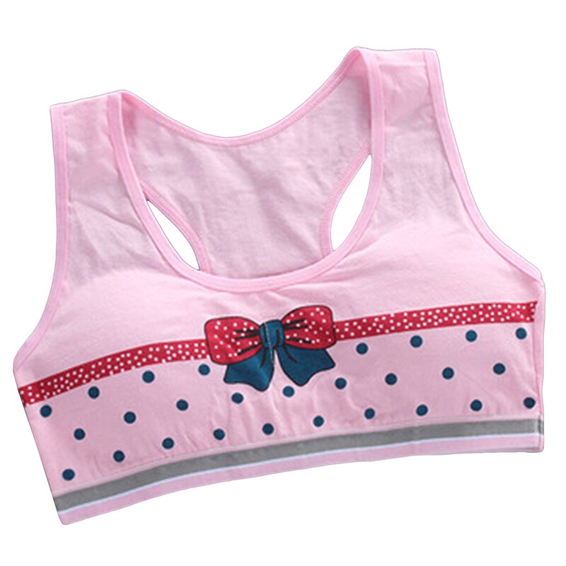 Girls Training Bras Kids Soft Underwear Girls Accessories Breathable Children Bras For Teen Girl 8-16y Tank Tops débardeurs: pink