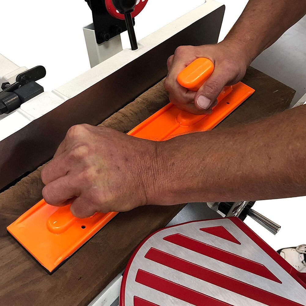 Ensemble de 5 blocs-poussoirs de sécurité pour le travail du bois et ensemble de bâtons-poussoirs pour menuisiers et utilisation sur la dégauchisseuse de table à toupie et la scie à ruban