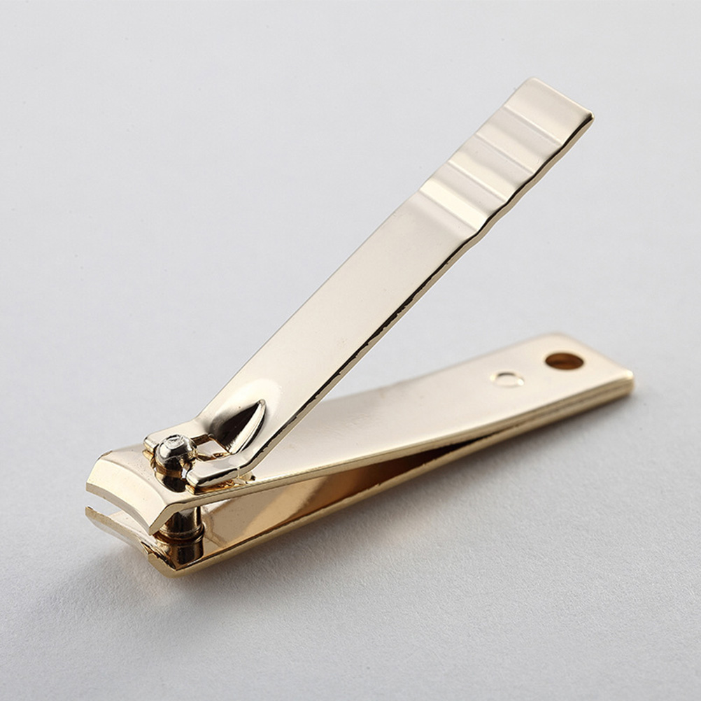 3Pcs Carbon Staal Nagelschaartje Winkel Speciale Manicure Gereedschap Multifunctionele Nagelknipper (Golden)