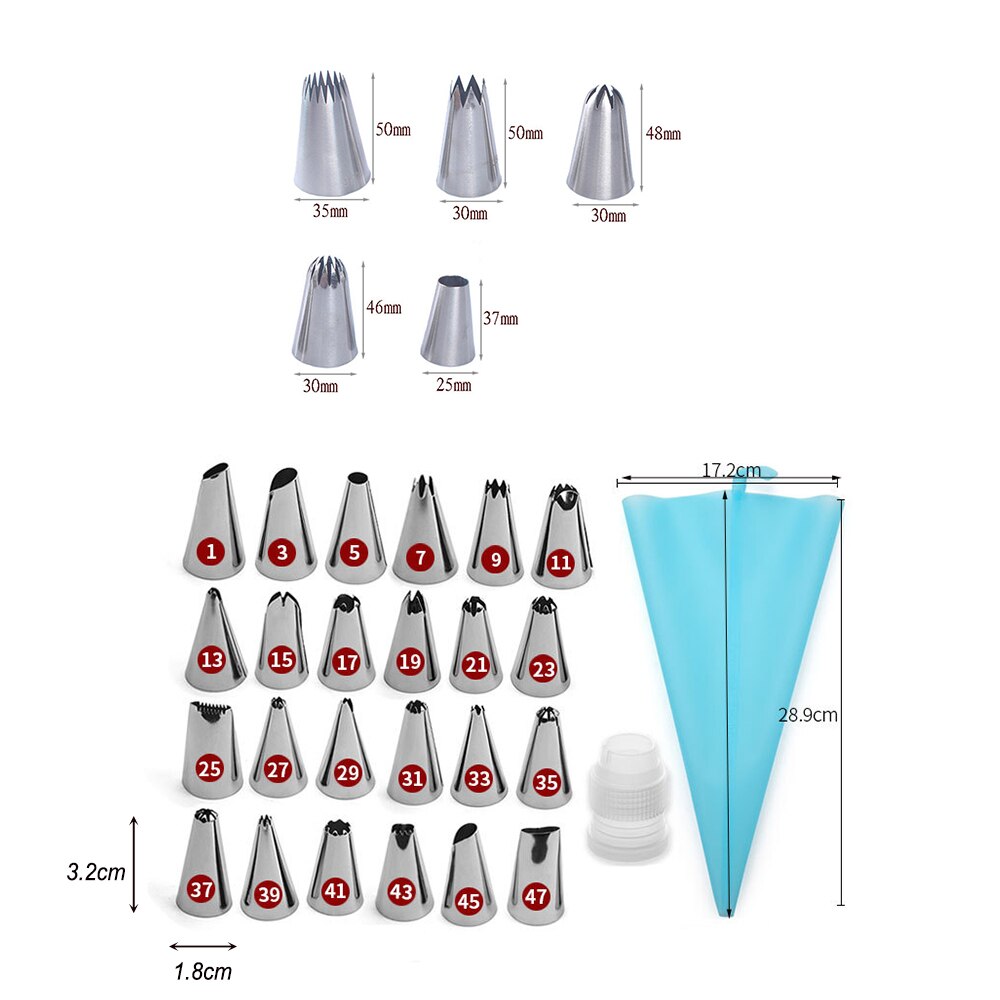 DIY Cake Decorating Bakery Tools Kit Cake Turntable Nozzle Set Pastry Tube Fondant Tool Kitchen Dessert Baking Supplies