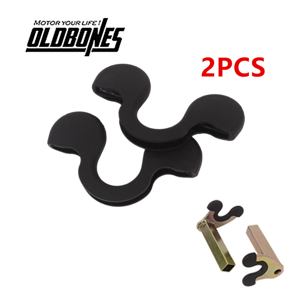 Soportes universales de goma antideslizantes para motocicleta y bicicleta, marco de soporte para rueda, ganchos para trípode de elevación de brazo oscilante, accesorios de goma, 1 par
