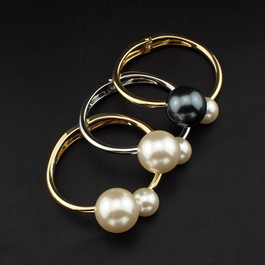 Bracciali Charm MANILAI Donna - Jonc Manicotto Imitazione Perla - Gioielli Statement Trendy