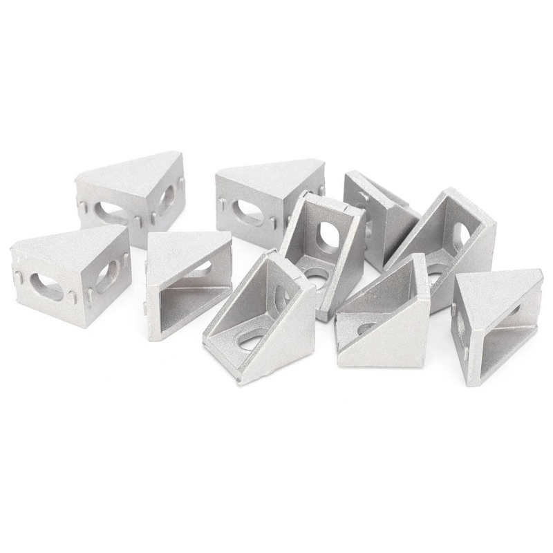 10 X Aluminium Right Angle Connector Printer Extrusion