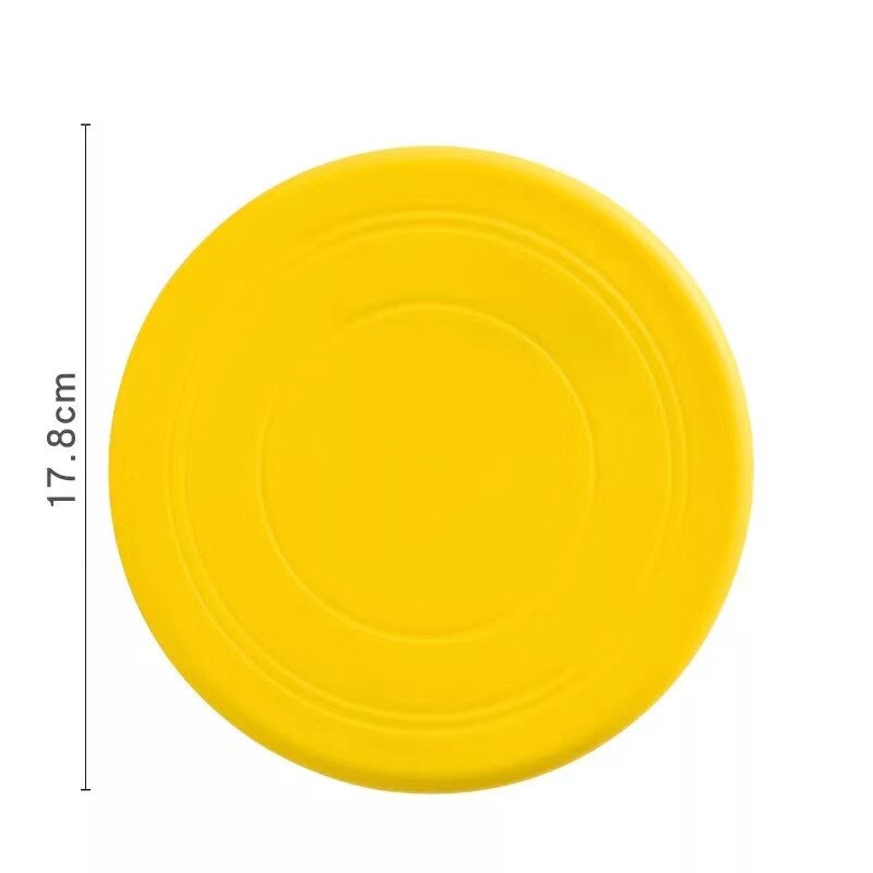 Fargerik leke for valp hund tallerken spill hunder leker store kjæledyr trening flying disk tilbehør fransk bulldog pitbull varer: Gul