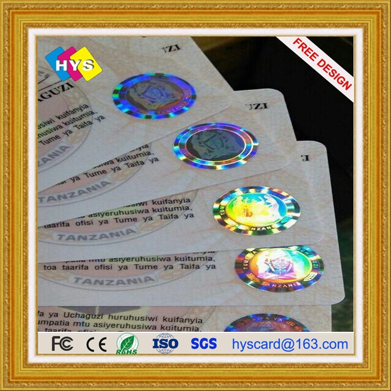 Holograms plastic card and PVC business card printing