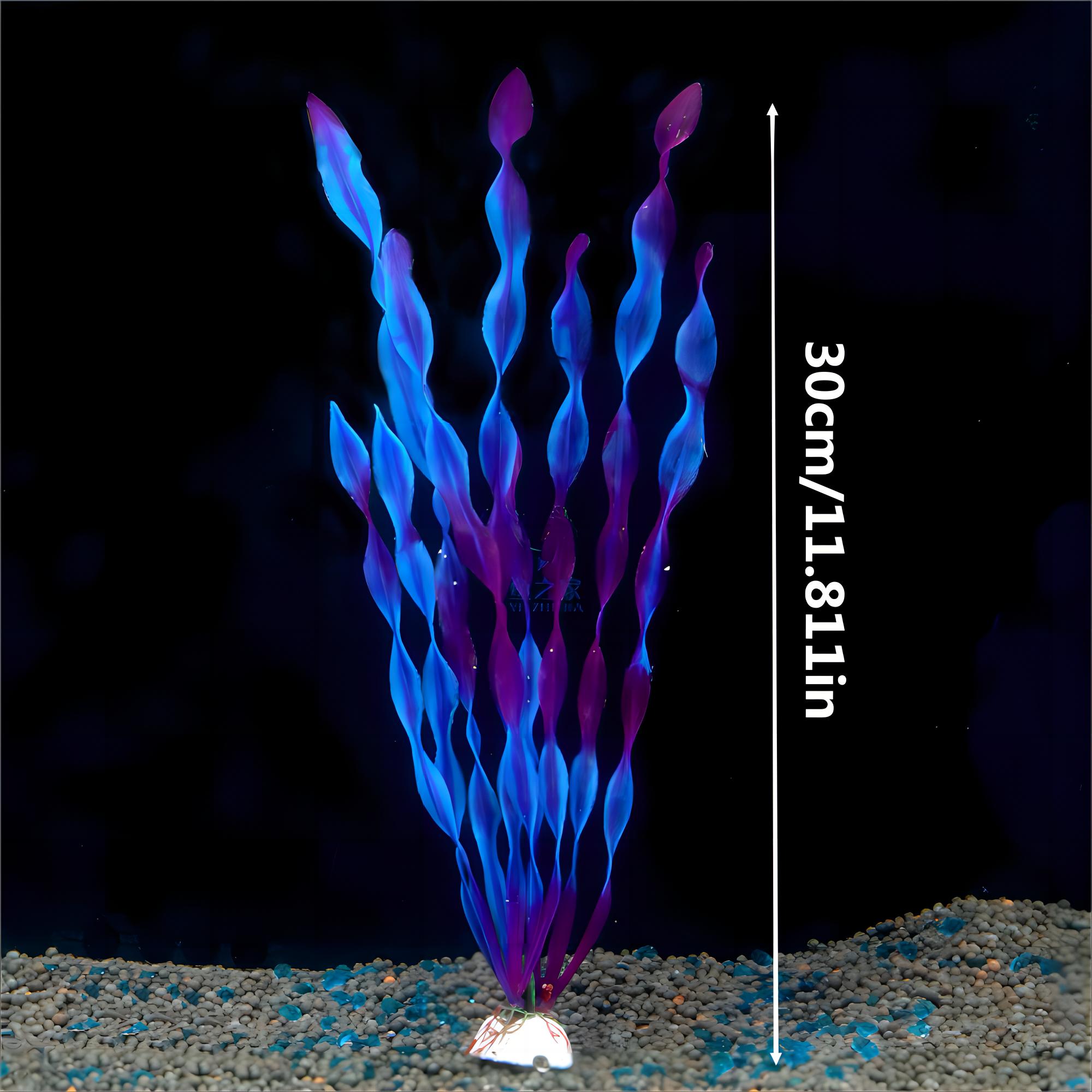 1 Pc Kunststoff Aquarium Künstliche Wasserpflanze Dekoration Simulierte Algen Wasserpflanze 3 Farben Unterwasser Pflanze Dekoration: WEISS