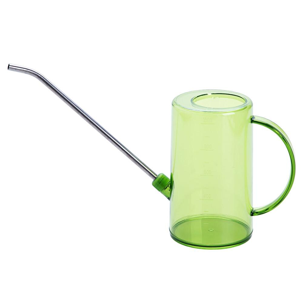 Regadera de boca larga para jardín, herramienta de riego de plantas y flores, maceta para jardinería, botella de agua, Regadera: Verde