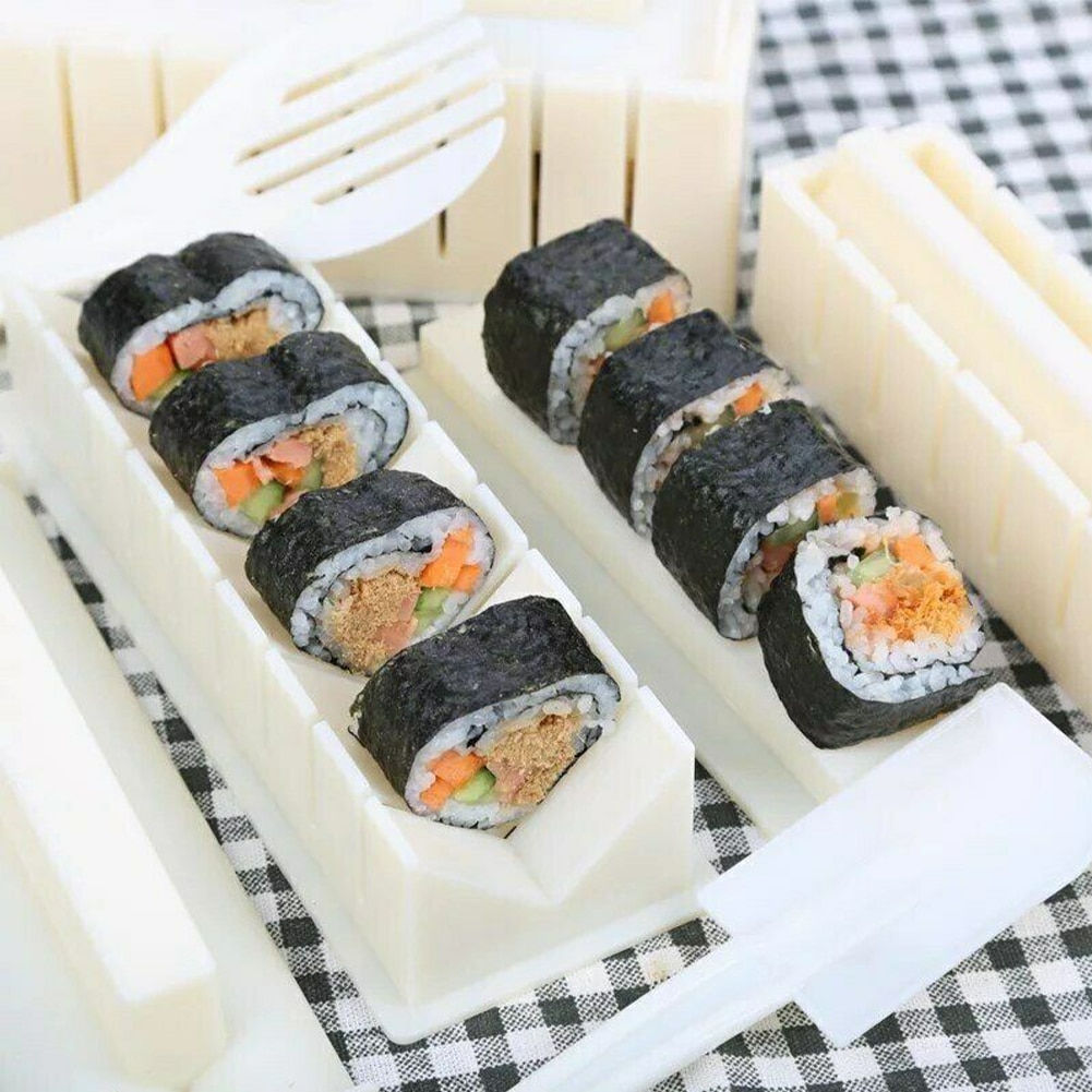 10pcs Sushi Making Kit Sushi Mold Deluxe Edition with Complete Sushi Set DIY Home Sushi Tool