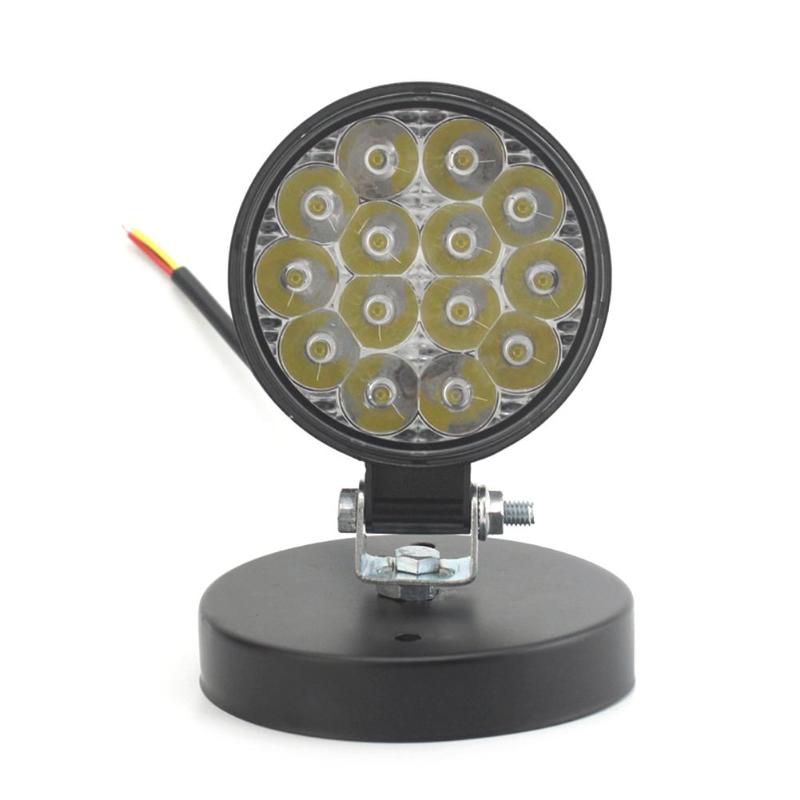 42W Round/27W Square LED Work Light Offroad Spot Beam Driving Front Fog Reversing Lighting for Truck SUV ATV Tractor
