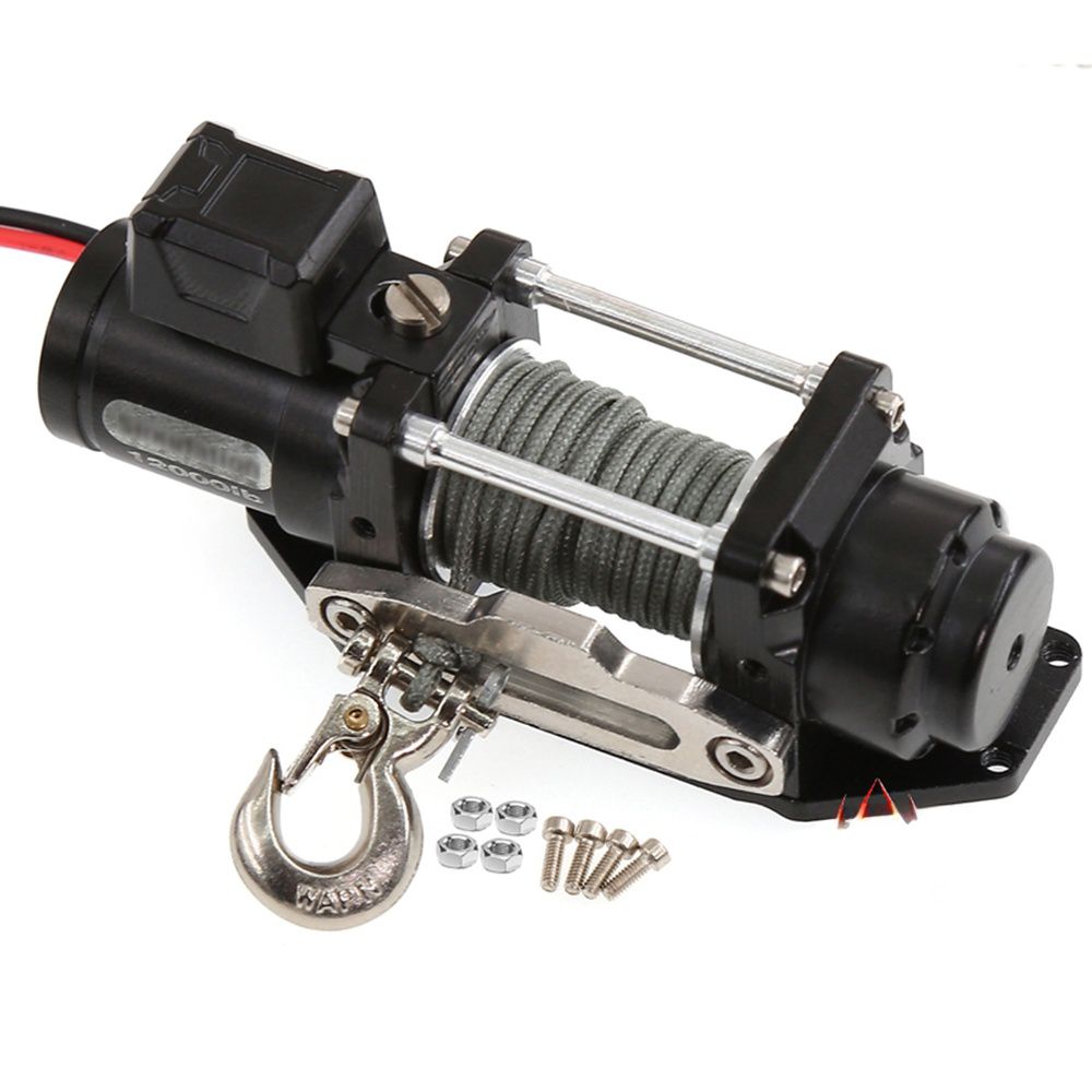 Gesimuleerde Metalen Elektrische Lier voor 1/10 RC Crawler Auto SCX10 Traxxas TRX4 Defender RC4WD D90 D110 TRX6 Verbeterde Onderdelen: Default Title
