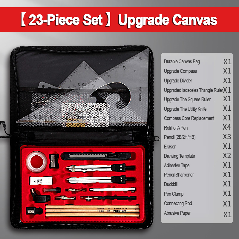 Mechanical drawing tool set, compass for drawing, engineering drawing tool kit for college students, engineering dr