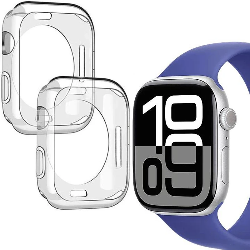 Läpinäkyvä kotelo apple watch series 10: lle 46mm 42mm 9 8 7 45mm 41mm:lle , ei näytönsuojaa, täysikokoinen tpu-puskurisuoja iwatch  se 6 5 4 44 40mm:lle