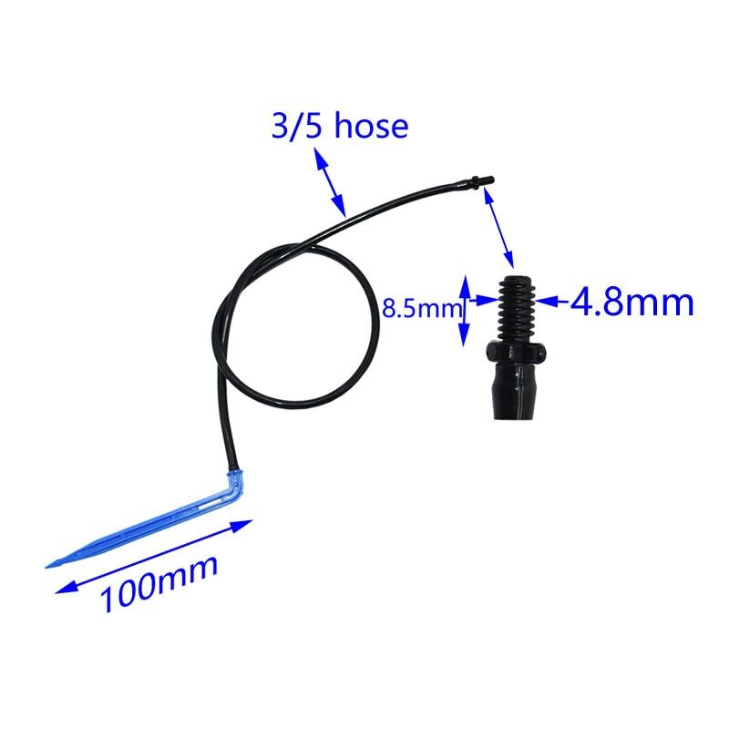 3/5 drip arrow Threaded connection 1-way arrow dropper emitter irrigation system Drip irrigation for greenhouse Dripper 4 set: Default Title