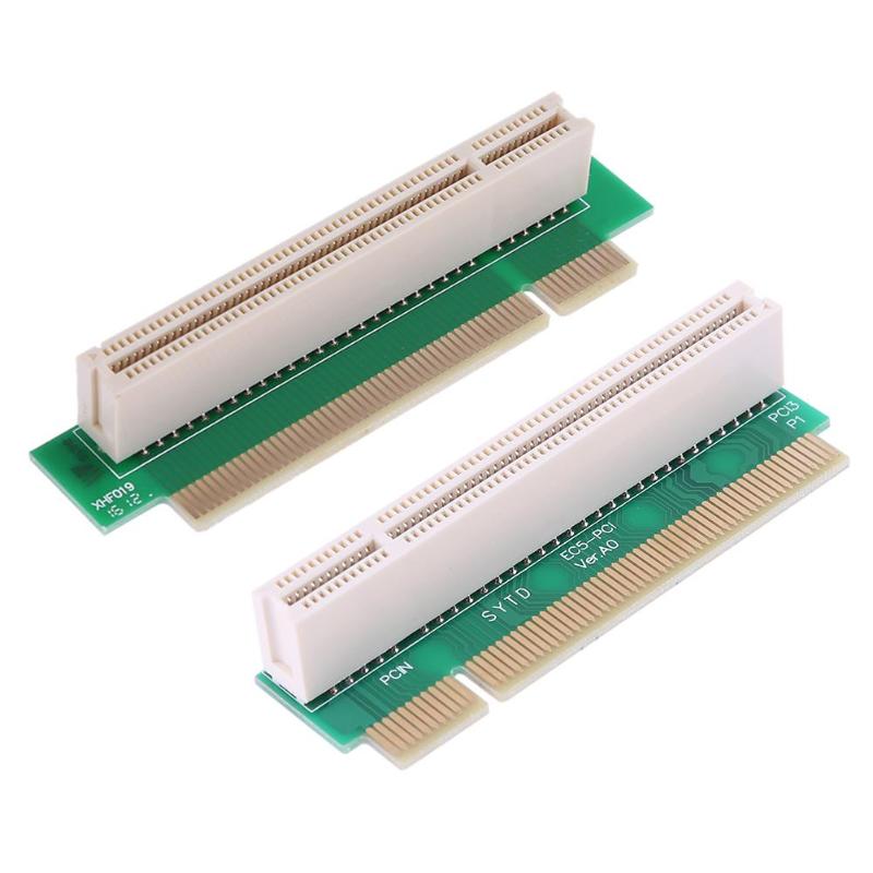 2.5 cm PCI Male to Female 32Bit 90 Degree Right Angled Forward and Reverse Riser Extension Card Adapter for 1U PCI Chassis