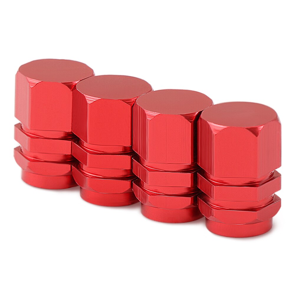 Tapones de válvula de vástago para llantas de coche a prueba de robo para Volkswagen CC GOLF 7 Golf 6 MK6 Polo GTI VW Tiguan: Rojo