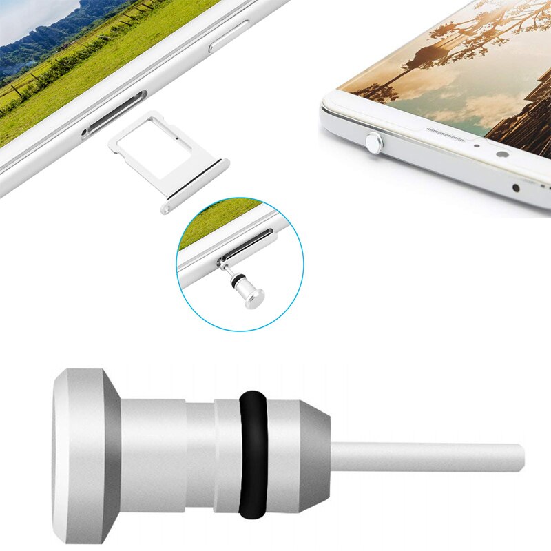 10pcs Dust Plug Phone Accessories Earphone jack 3.5 + Sim Card Pin For iPhone 5 6 6s Xiaomi LG Huawei Samsung S8 S9 Gadgets