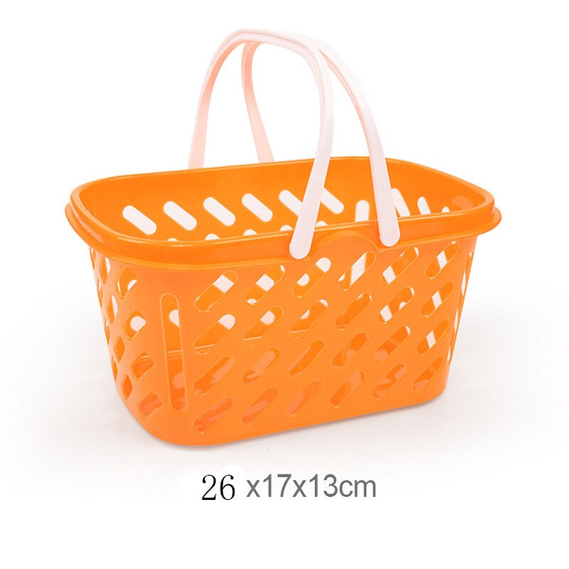 children kitchen toys Plastic fruits and vegetables toys cutting veget fruit toy Pretend Play food pizza kitchen kids toys: OrangeStorage basket