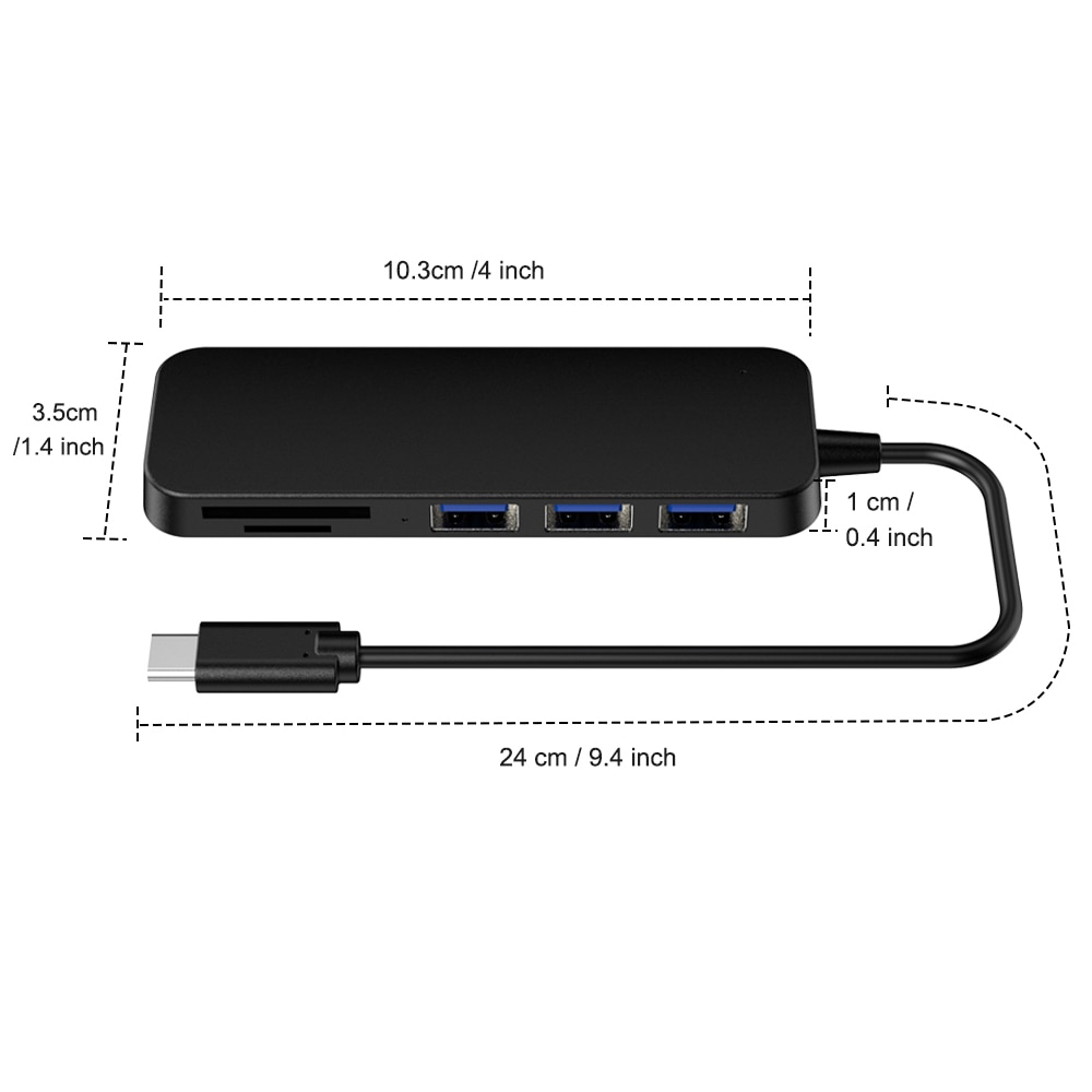 Usb C Hub Type C Naar Multi Usb 3.0 Tf/Sd-kaartlezer Micro Opladen Hoge Snelheid Splitter Adapter voor Macbook Pro/Air Laptop Tablet Huawei P30 Matebook Xiaomi Notebook Usbc Type C Hub Dock