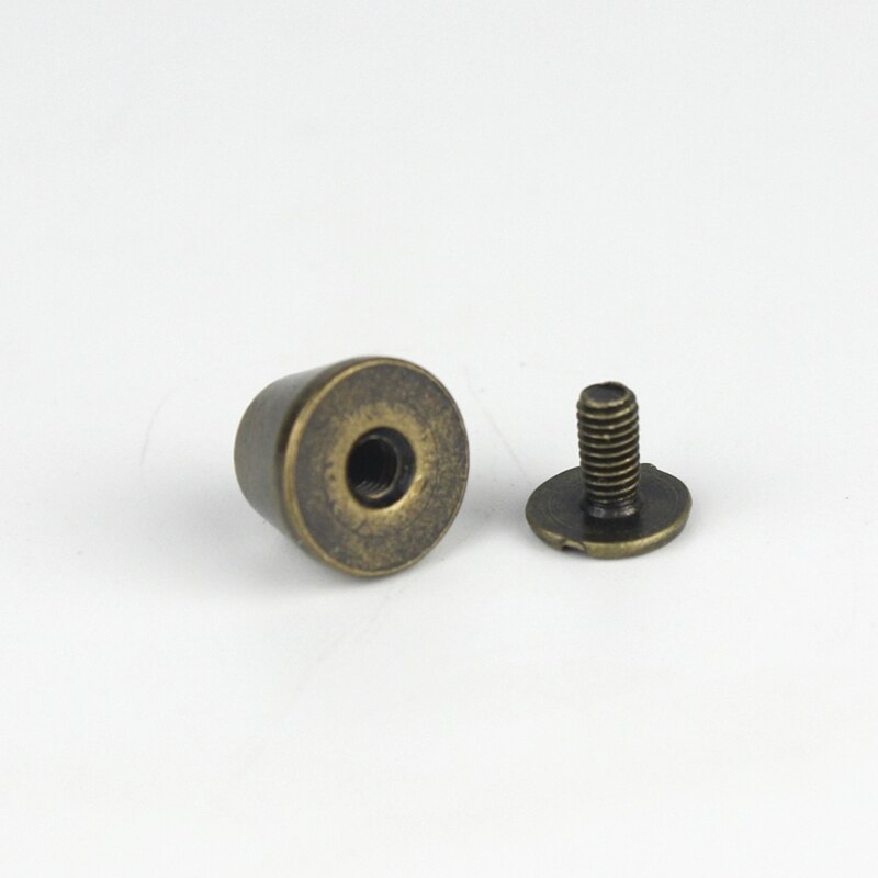 Sacs à main 10x7mm, 4 pièces, clous plats en forme de seau, pointes à vis, Rivets, sac artisanal en cuir, décoration