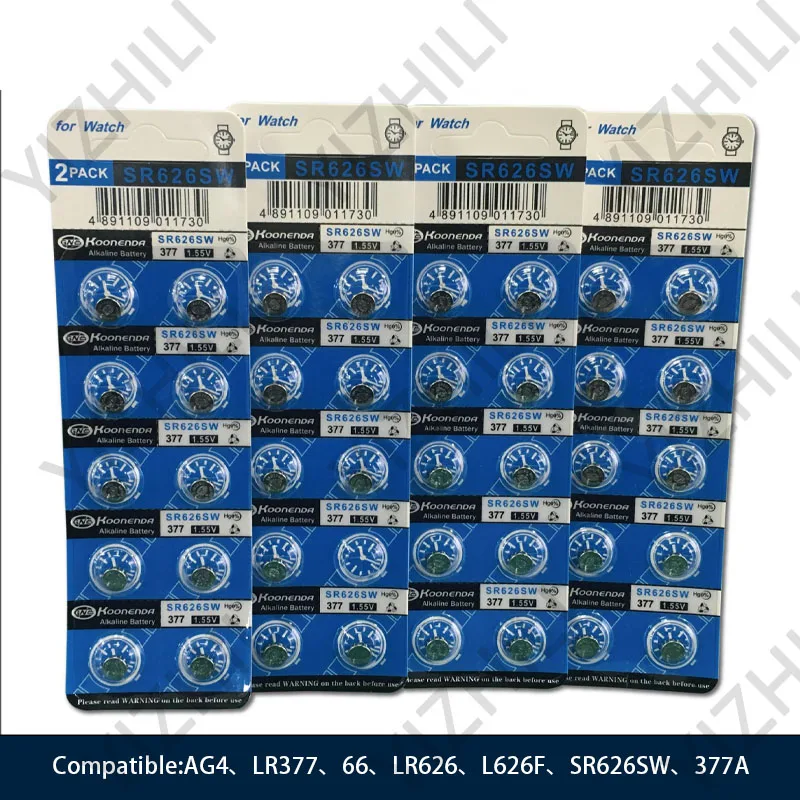 1.55V AG4 LR66 377 LR626 L626F SR626SW 377A 100% oryginalny przycisk baterii do zegarka elektroniczny zegar ruch prezenty