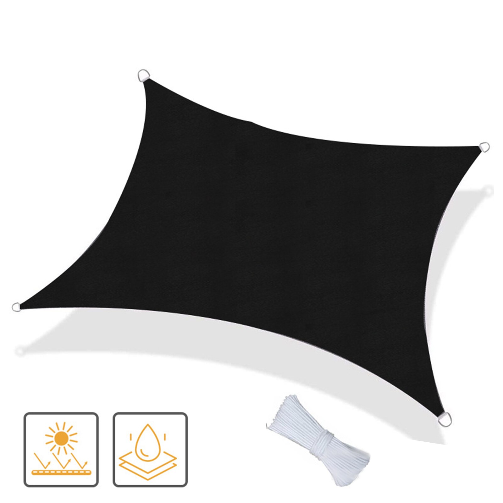 Triangle Sun Shade Sail Canopy For 98%UV Block Sun Shelter For Outdoor Facility&amp;Activities Backyard Awning Camp Tent