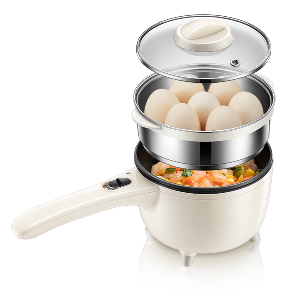 Electric cooker multi-function home student dormitory cooking pot small electric steamer for 1-2 person mini electric skillet