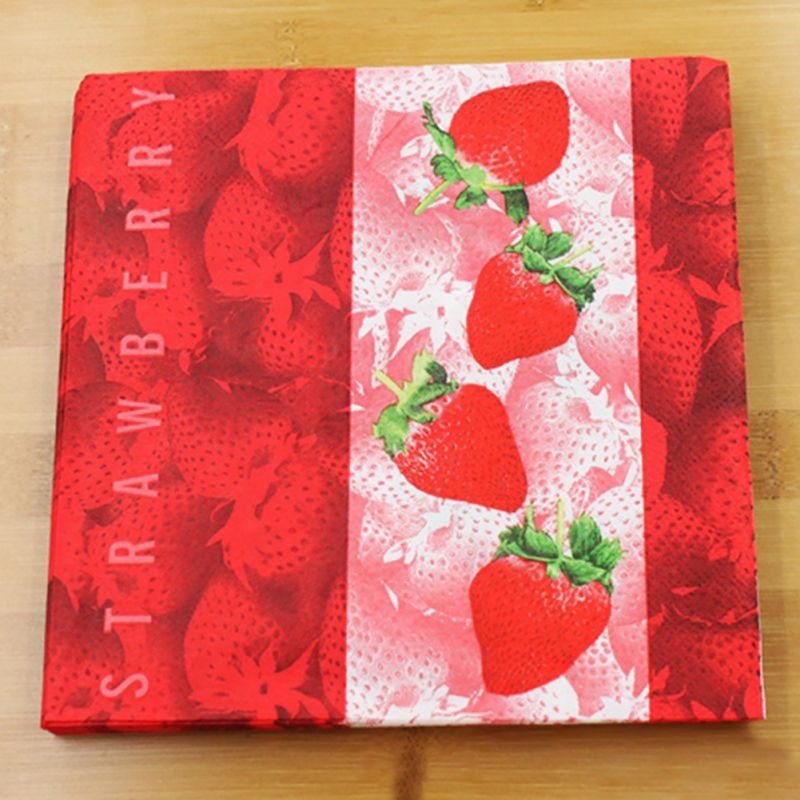 20Pcs/Pack Printed Beverage Napkins Disposable Paper Drink Napkins Wedding Party Dinner Decorative Napkins Party Tissue Decoupag