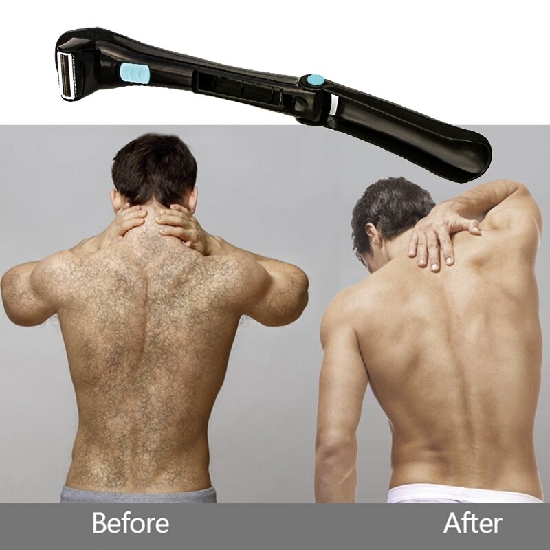 Rasoir électrique pliable à 180 degrés pour hommes, pour le dos, avec batterie, épilation manuelle à Long manche