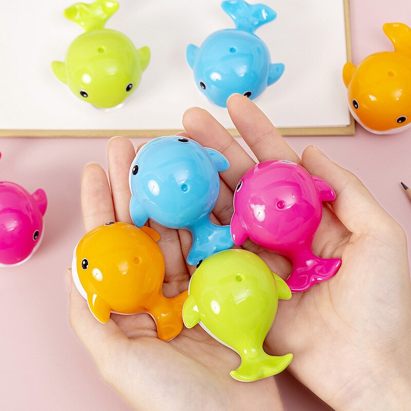 Sacapuntas con forma de ballena para escuela y oficina, sacapuntas de papelería, cortador, suministros, 1 unidad