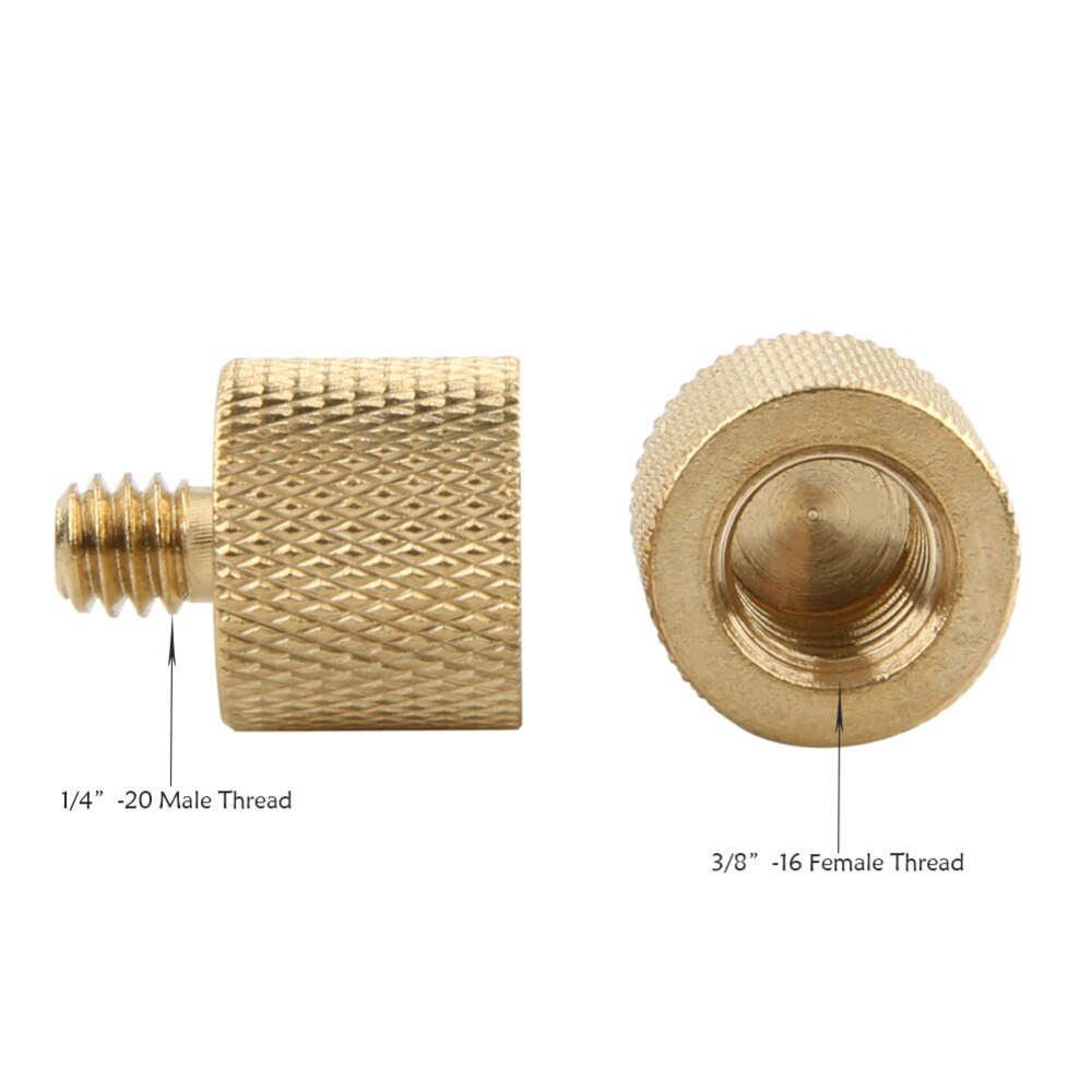 NICEYRIG Mannelijke 1/4 "om Vrouwelijke 3/8" Schroef Microfoon Beugel Schroef Ontvanger Mannelijke 1/4 "om Vrouwelijke 3/8" camera Rig (2 Stuks een Pak)