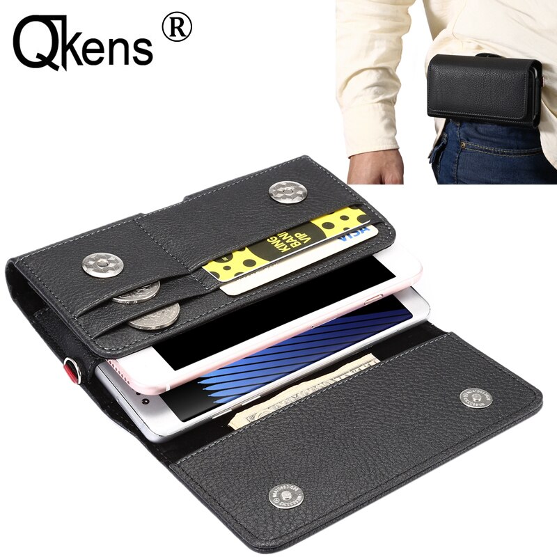 Double Layer Man Waist Pack Belt Bag for iPhone XS MAX XR 6 7 8 Phone Wallet Purse Holster PU Leather Case for Samsung etc.