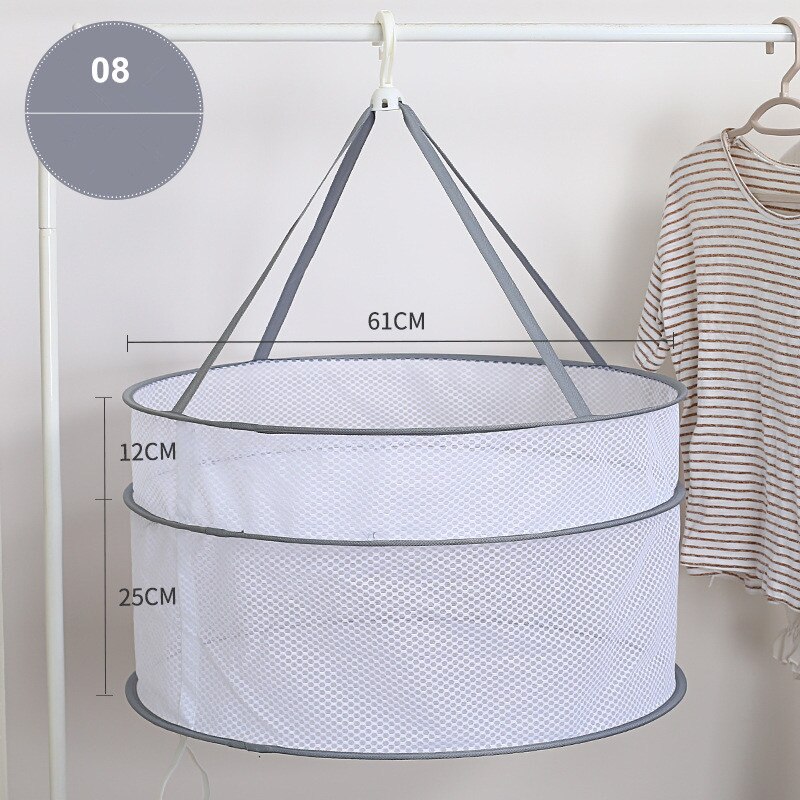 2 Layer Drying Rack Patchwork Gray Mesh Drying Net... – Grandado