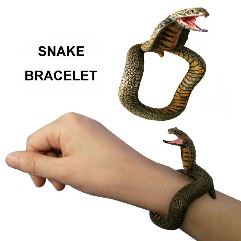 Children Cool Pretend Play Game Toys Hobbies Novelty Model Simulated Snake Bracelet Jokes Toys for Kids Adult: SN12-7